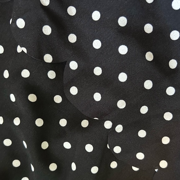 NWT Emery Rose SHEIN Polka Dot Black & White Scallop Trim Tunic Dress Size 2XL - Picture 9 of 10